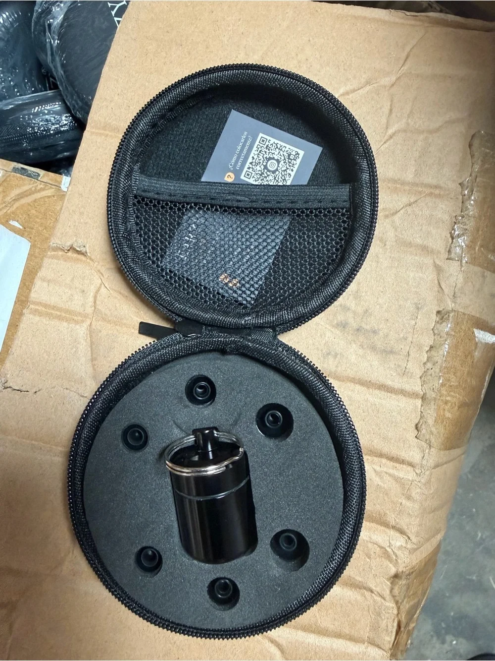 Black Travel Earbud Accessory Kit with Protective Case